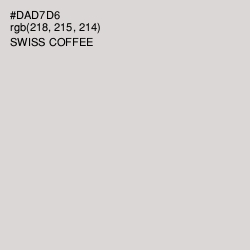 #DAD7D6 - Swiss Coffee Color Image